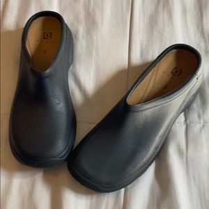 Black slip-on shoes